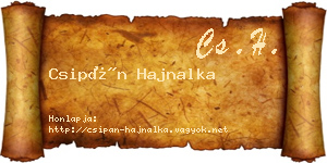 Csipán Hajnalka névjegykártya