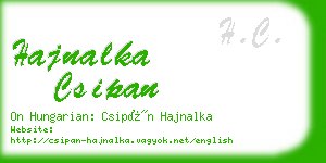 hajnalka csipan business card